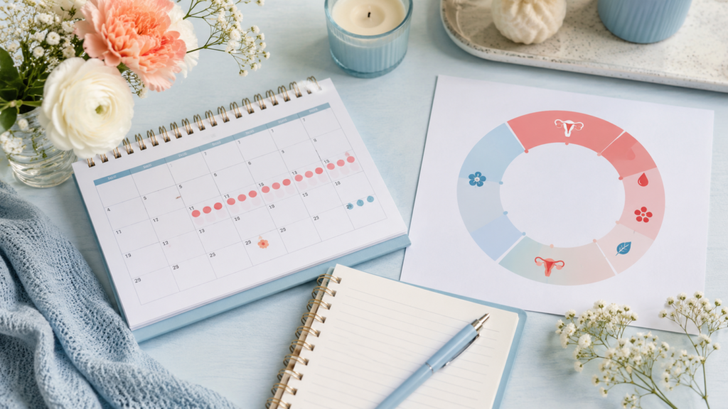 what is the menstrual cycle period tracking calendar and wellness notes
